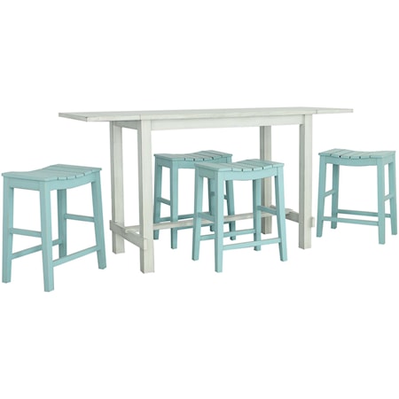 5-Piece Transitional Counter-Height Dining Set