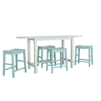 5-Piece Transitional Counter-Height Dining Set