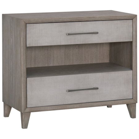 Open Nightstand with USB and USB-C Outlets