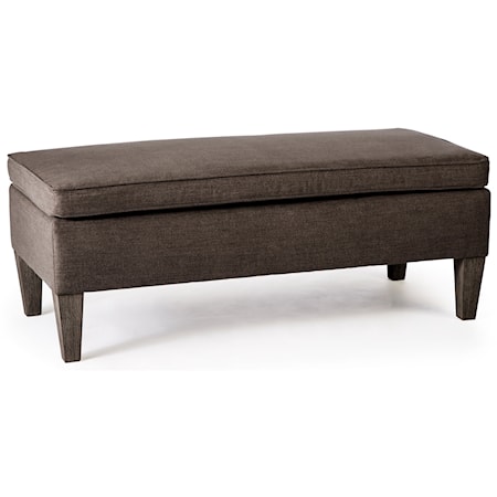 Casual Bench Style Cocktail Ottoman with Lift Top Storage