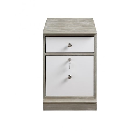Contemporary File Cabinet with Drawer Lock