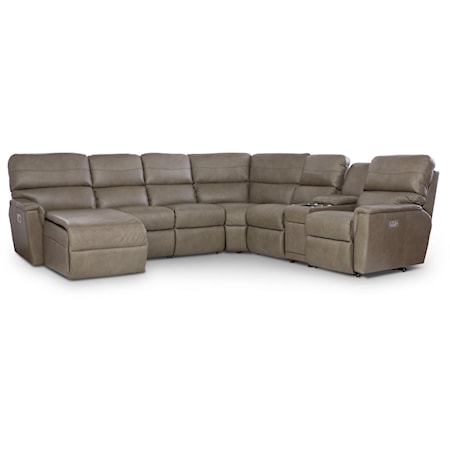Casual 5-Seat Reclining Sectional Sofa