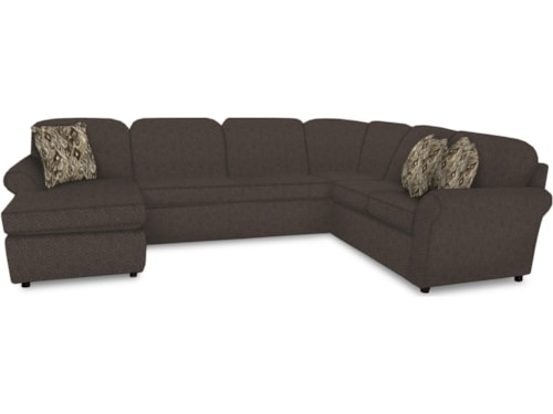 Casual 3-Piece Sectional Sofa with Chaise