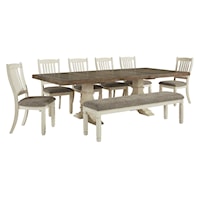 8-Piece Dining Set with Bench