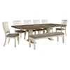 Signature Design by Ashley Bolanburg 8-Piece Dining Set with Bench