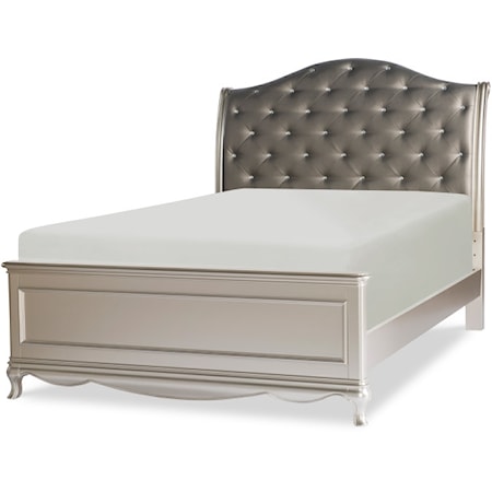 Full Upholstered Sleigh Bed