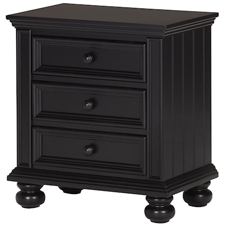Winners Only Cape Cod BE1005N Cottage-Style 3-Drawer Nightstand with ...