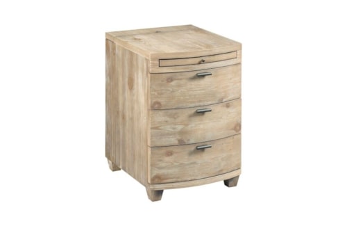 Rustic End Table with Pull-Out Shelf