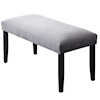 Prime Napoli Gray Velvet Dining Bench