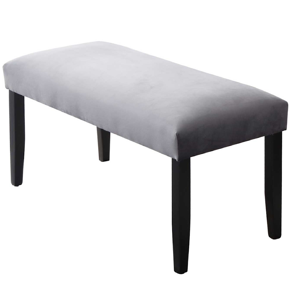 Prime Napoli Gray Velvet Dining Bench