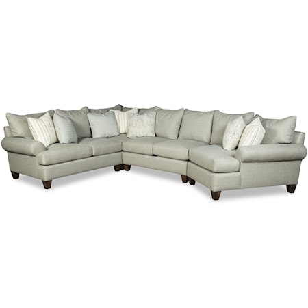 5-Seat Sectional Sofa with RAF Cuddler