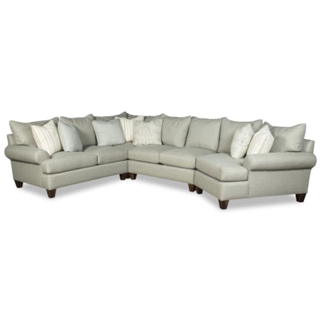 5-Seat Sectional Sofa w/ RAF Cuddler