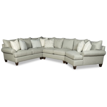 5-Seat Sectional Sofa w/ RAF Cuddler