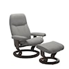 Stressless by Ekornes Consul Large Chair and Ottoman with Classic Base