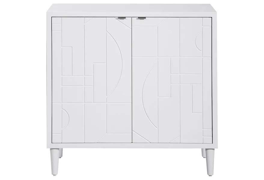 Accent Furniture - Chests Stockholm White 2-Door Cabinet by Uttermost at Goffena Furniture & Mattress Center