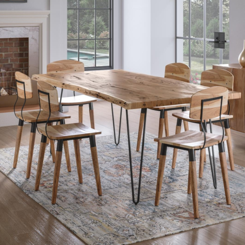 79" Dining Table with 6 Chairs