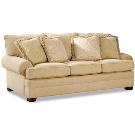 Upholstered Sofa with Low Profile Arms