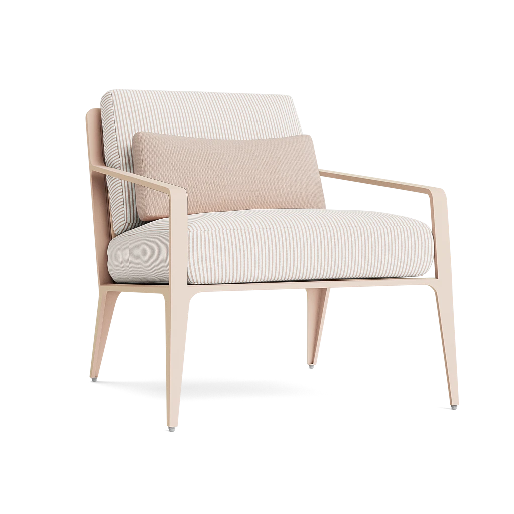 Modern Lounge Chair w/Lumbar Pillow