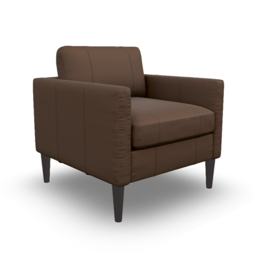 Mid-Century Modern Club Chair with Tapered Legs