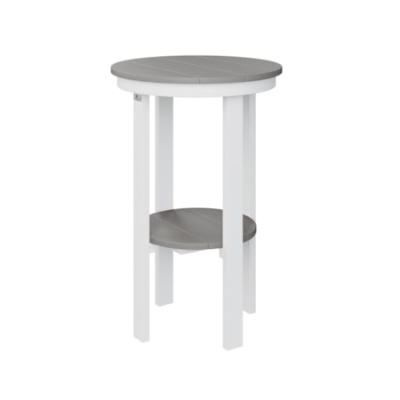 Round Bar-Height End Table