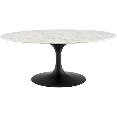 42" Oval-Shaped Coffee Table