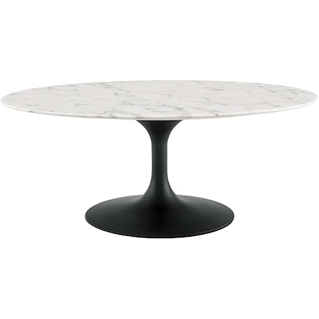 42" Oval-Shaped Coffee Table