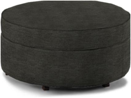 Contemporary Round Storage Ottoman with Casters