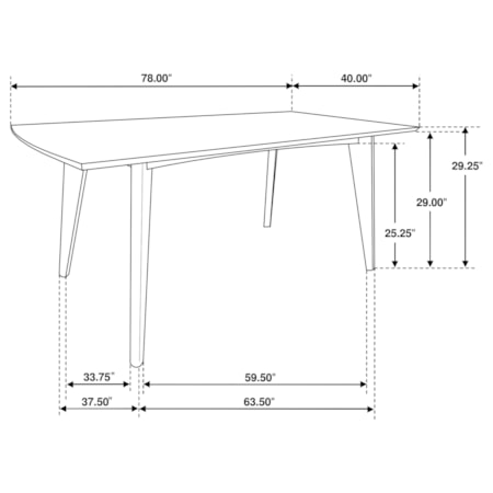 Malone 78-inch Wood Dining Table