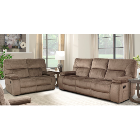 Manual Reclining Sofa and Loveseat Set