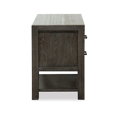 2-Drawer Open Nightstand