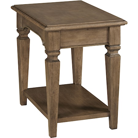 Traditional Rectangular Chairside Table