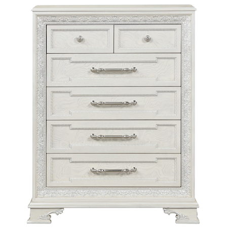 Traditional 6-Drawer Bedroom Chest