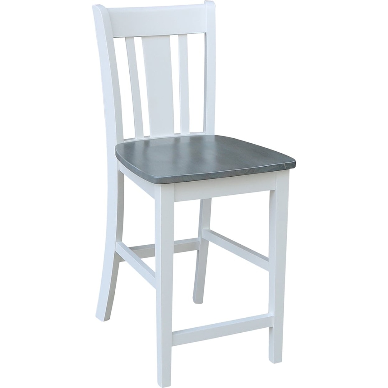 John Thomas Dining Essentials Counter Stool in Heather Gray / White
