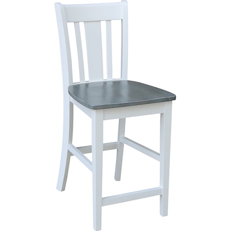 Counter Stool in Heather Gray / White
