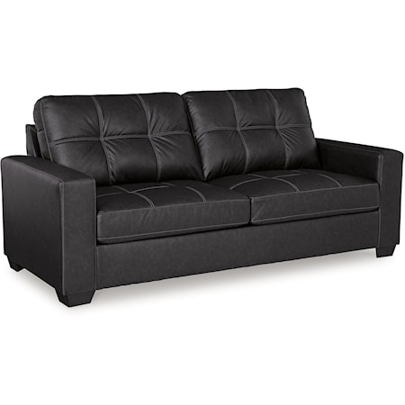 Contemporary Faux Leather Queen Sofa Sleeper