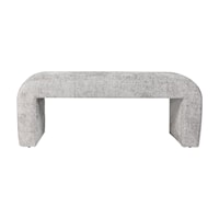 Sophia Casual Upholstered Small Bench - Grey