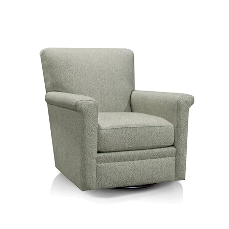 Contemporary Swivel Glider with Key Arms