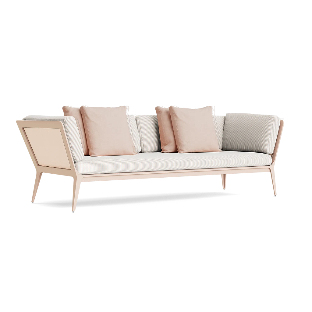 Modern Sofa w/Throw Pillows