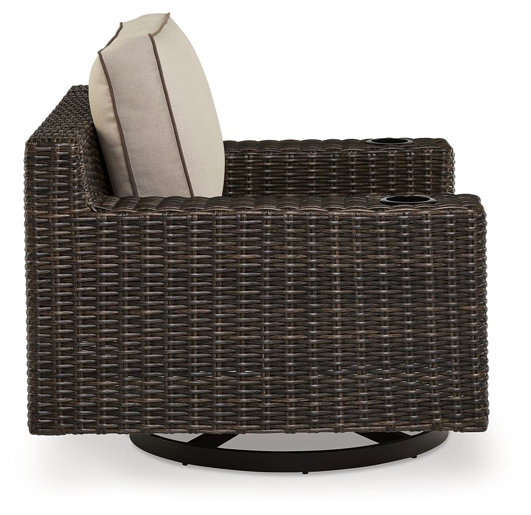 Outdoor Swivel Lounge With Cushion