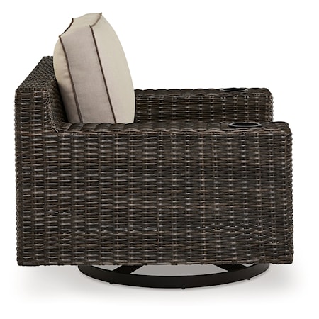 Outdoor Swivel Lounge With Cushion