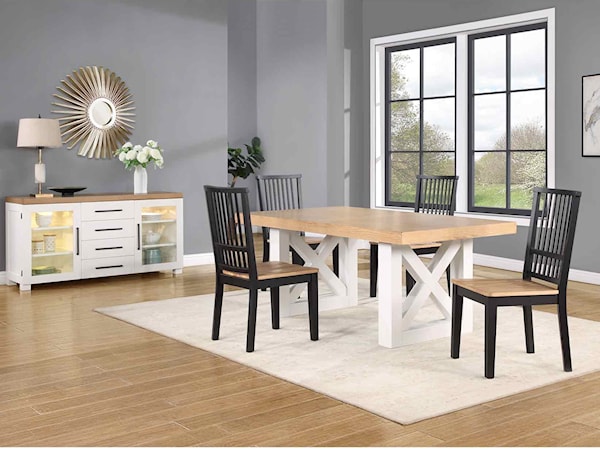 5-Piece Dining with Side Chairs