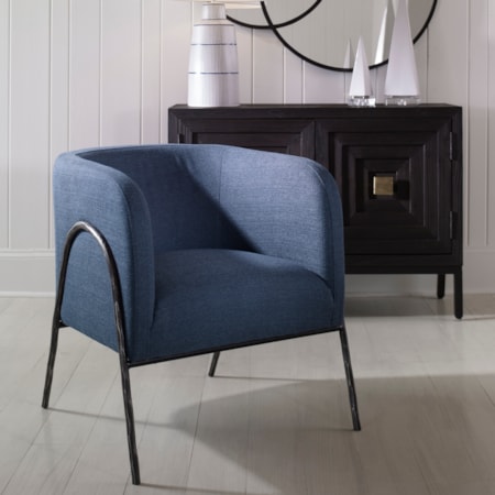 Jacobsen Denim Barrel Chair