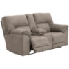 JB King Temper Double Reclining Loveseat with Console