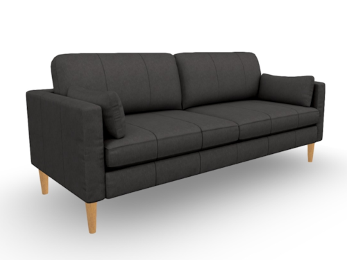 Mid-Century Modern Sofa with Two Pillows
