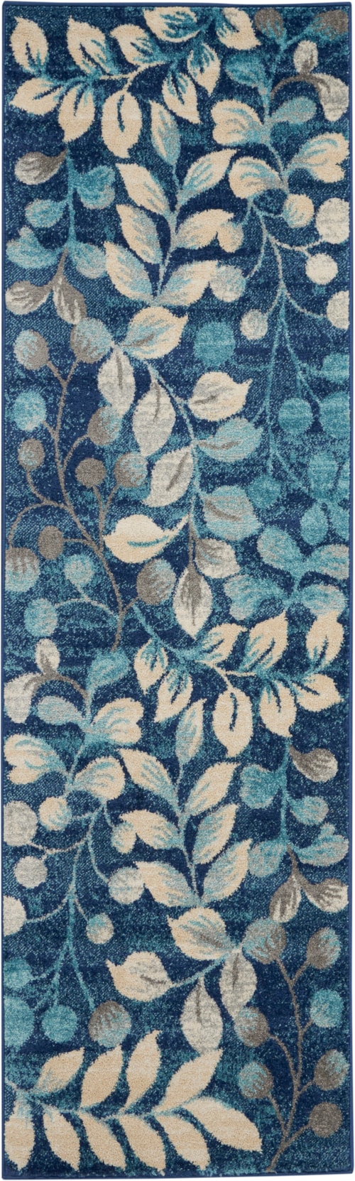 2'3" x 7'3" Navy Runner Rug