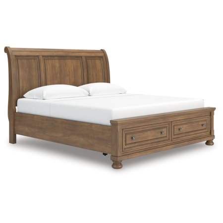 King Storage Sleigh Bed