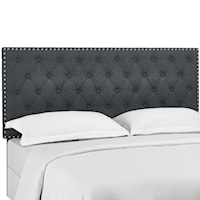 Tufted King and California King Upholstered Linen Fabric Headboard