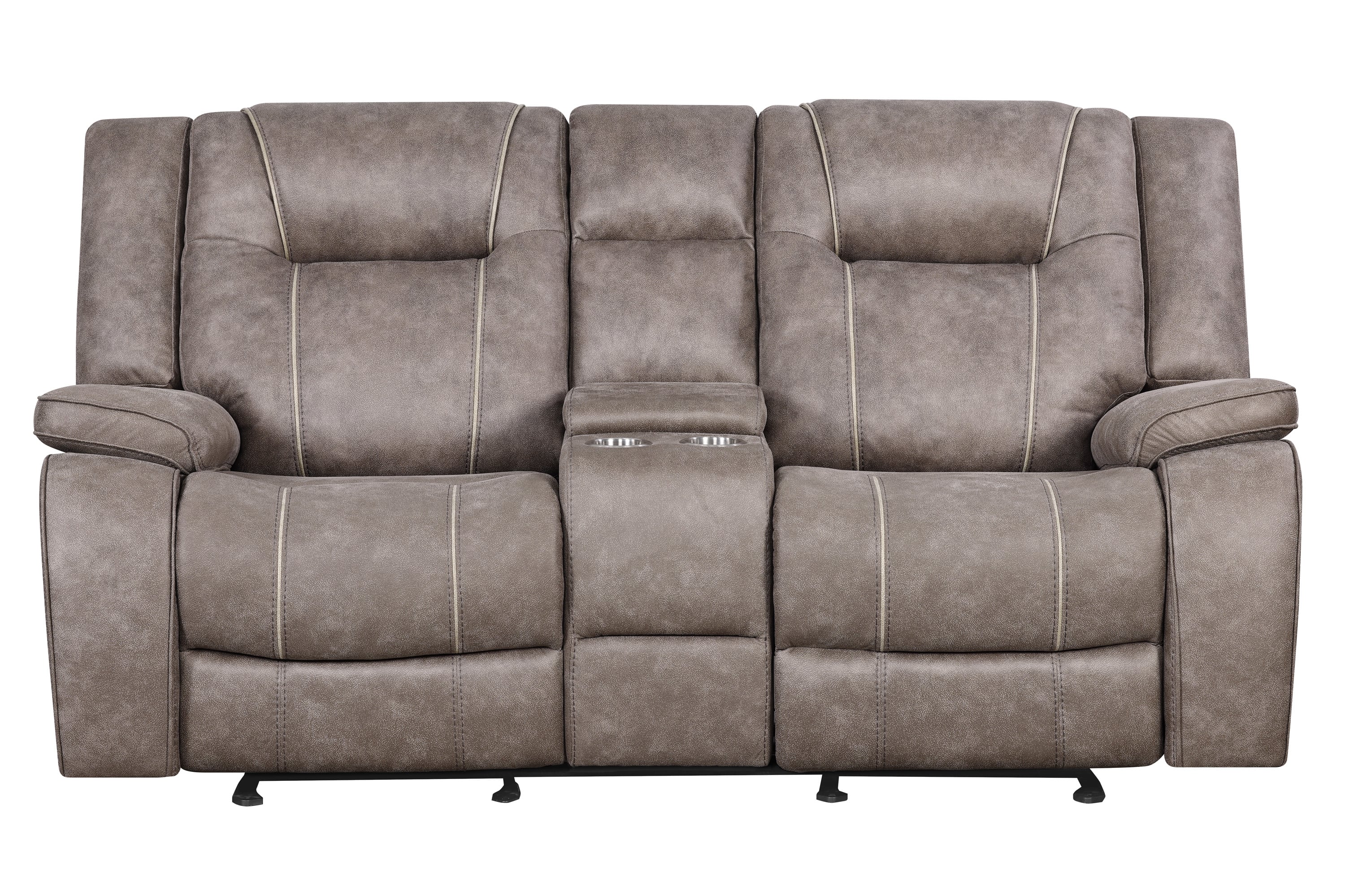Manual Reclining Loveseat with Console