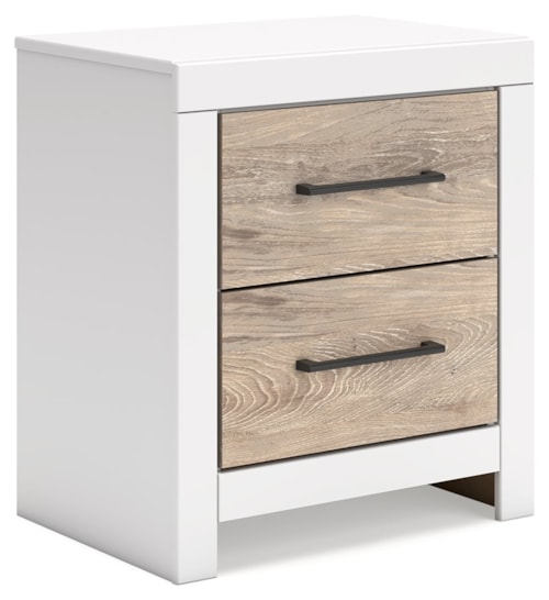 Two-Tone 2-Drawer Nightstand