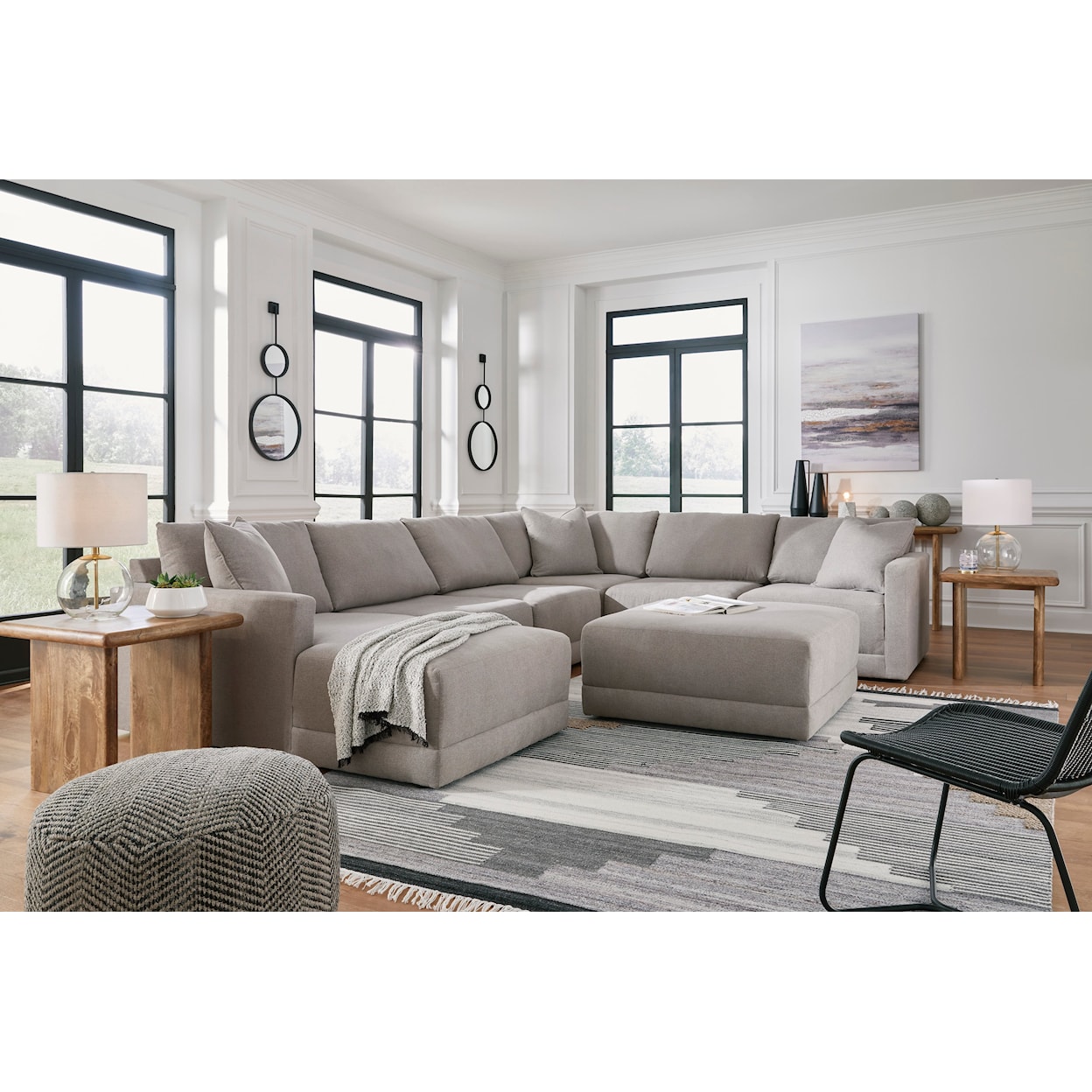 Benchcraft Katany 6-Piece Sectional with Chaise